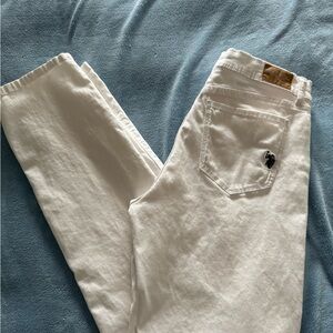 U.S. Polo Assn. White Straight Jeans